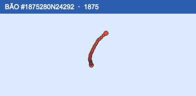 Quỹ đạo di chuyển của BÃO #1875280N24292 (1875)