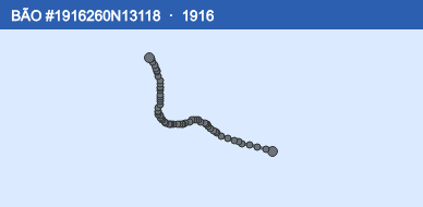 Quỹ đạo di chuyển của BÃO #1916260N13118 (1916)