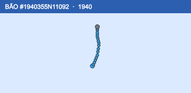 Quỹ đạo di chuyển của BÃO #1940355N11092 (1940)