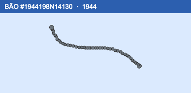 Quỹ đạo di chuyển của BÃO #1944198N14130 (1944)