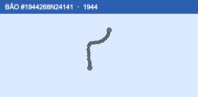 Quỹ đạo di chuyển của BÃO #1944268N24141 (1944)