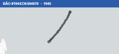 Quỹ đạo di chuyển của BÃO #1944336S04070 (1945)