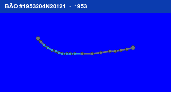 Quỹ đạo di chuyển của BÃO #1953204N20121 (1953)