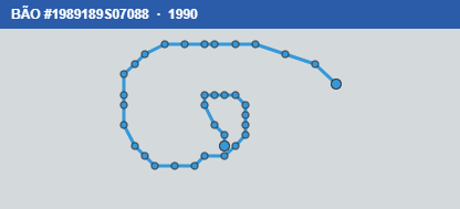 Quỹ đạo di chuyển của BÃO #1989189S07088 (1990)