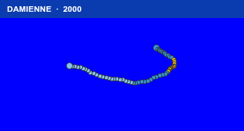 Quỹ đạo di chuyển của DAMIENNE (2000)