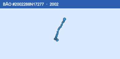 Quỹ đạo di chuyển của BÃO #2002288N17277 (2002)