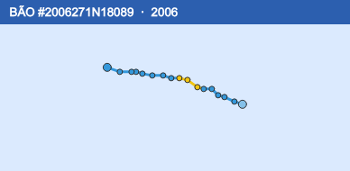 Quỹ đạo di chuyển của BÃO #2006271N18089 (2006)
