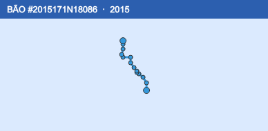 Quỹ đạo di chuyển của BÃO #2015171N18086 (2015)