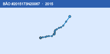 Quỹ đạo di chuyển của BÃO #2015173N20067 (2015)