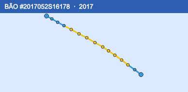 Quỹ đạo di chuyển của BÃO #2017052S16178 (2017)