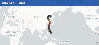 Quỹ đạo di chuyển của MAYSAK (2020)