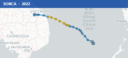Quỹ đạo di chuyển của SONCA (2022)